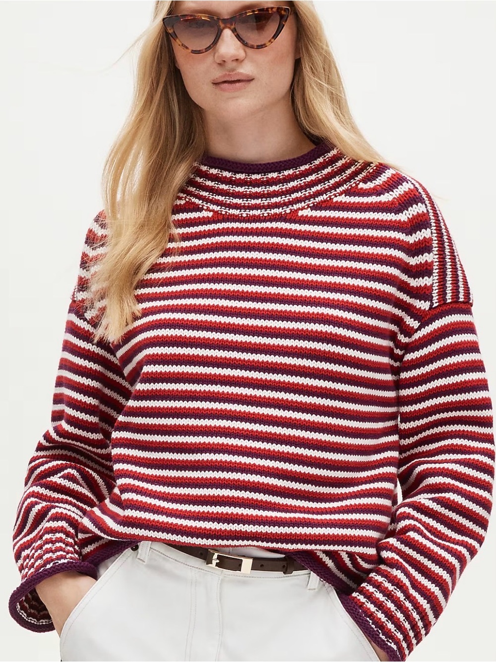 J CREW XXS 2025 Rollneck™ sweater in stripe CR360 $118